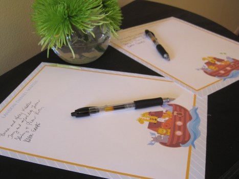 Noah's Ark Sign in Sheets